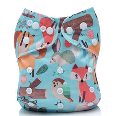 Pocket Cartoons Animal Adjustable  Reusable h Diapers Fit for 0-2years 3-15kg