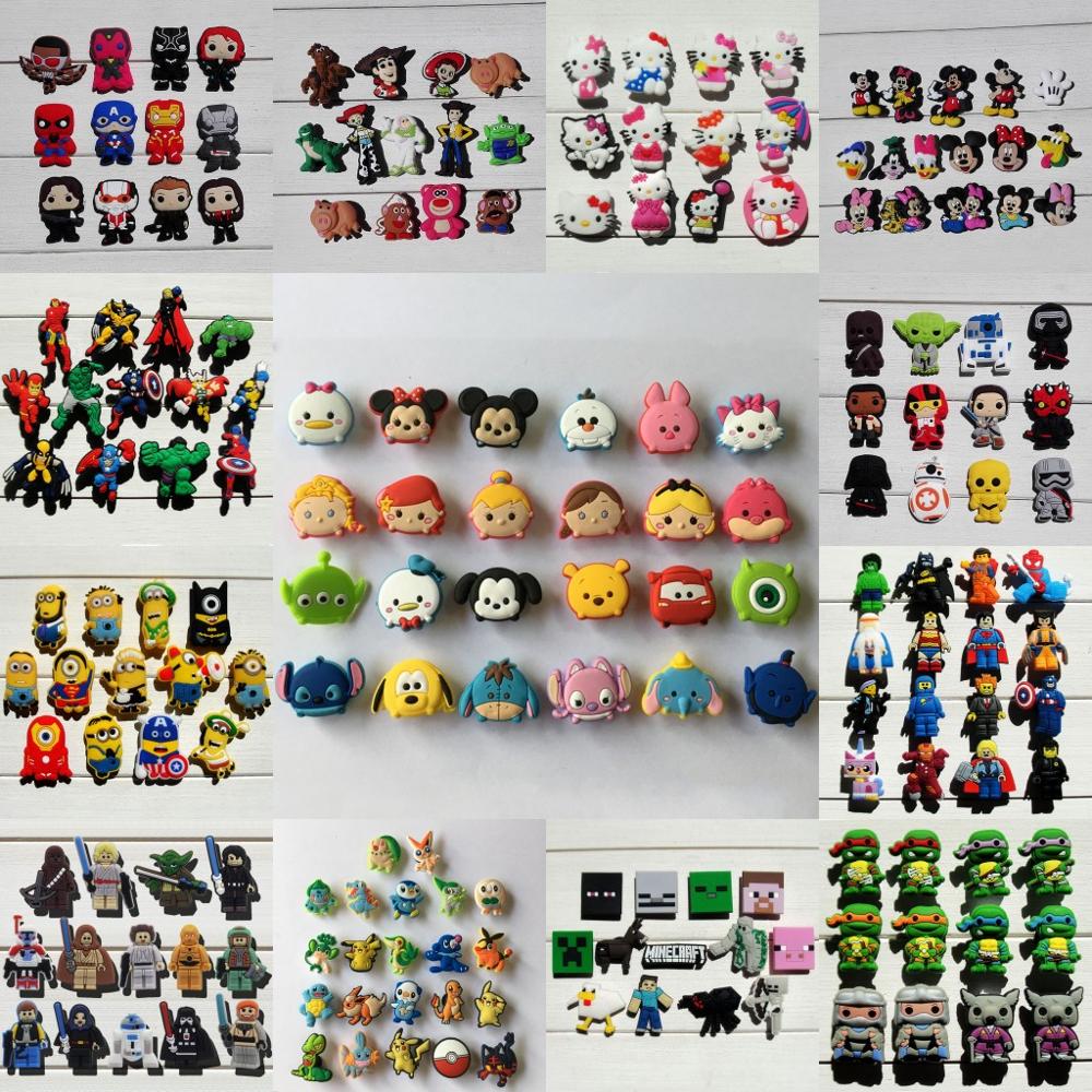 Mickey Avengers shoe charms accessories for kids 12-24pcs/lot