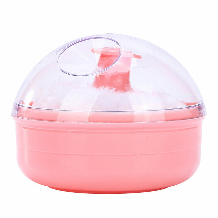 Powder Puff + Box Case Container