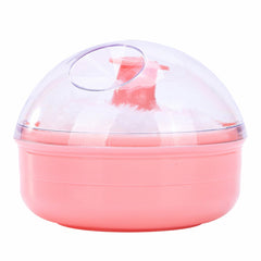 Powder Puff + Box Case Container