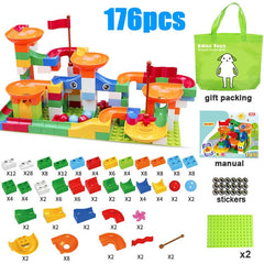 Big Mega Size Marble Race Run Maze Ball Track Compatible with Lego Duplo