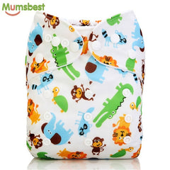 Pocket Cartoons Animal Adjustable  Reusable h Diapers Fit for 0-2years 3-15kg