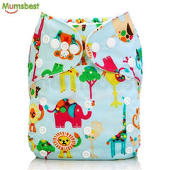 Pocket Cartoons Animal Adjustable  Reusable h Diapers Fit for 0-2years 3-15kg