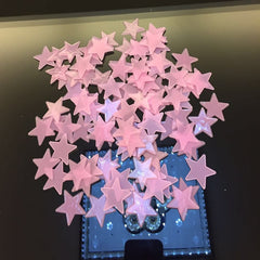 100pcs/bag 3cm Star Glow in Dark Toys