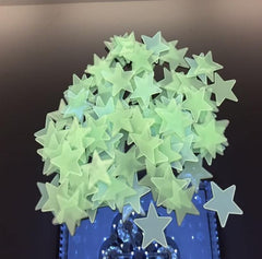 100pcs/bag 3cm Star Glow in Dark Toys