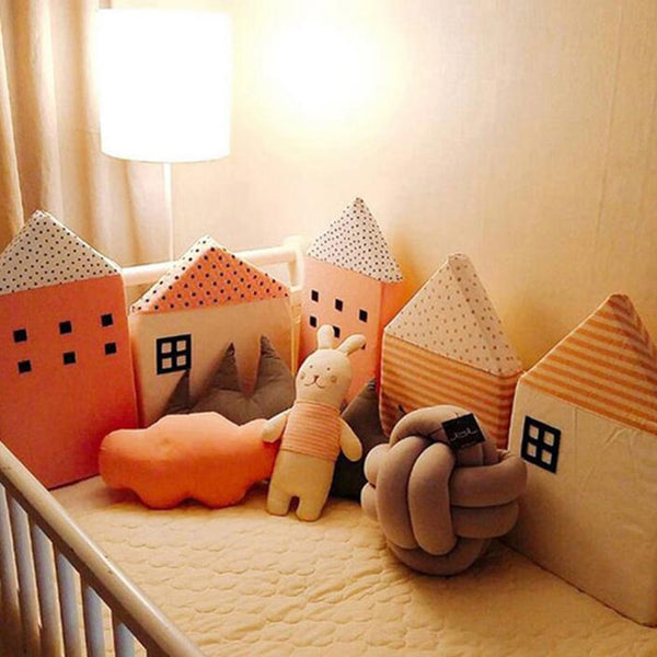 4pcs/lot  House Shape Bed Fence Toys