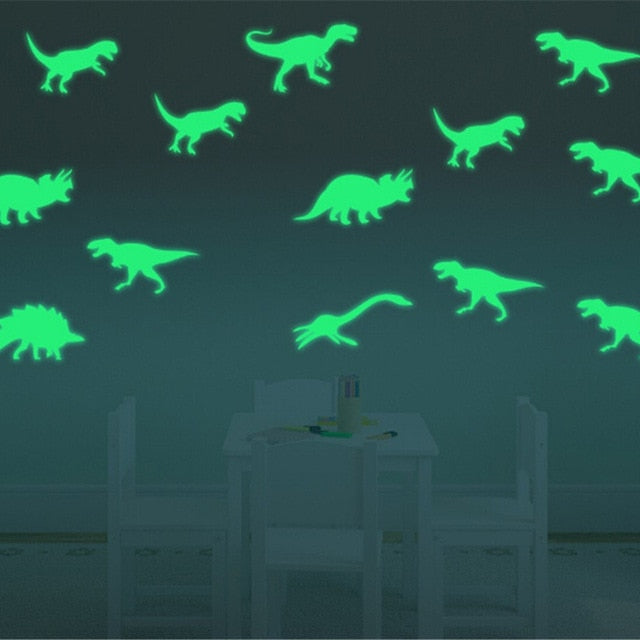9Pcs Glow In The Dark Dinosaurs Toys