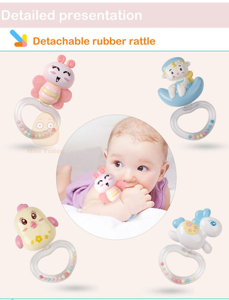 Rattles Toy Holder Rotating Bell Musical Box Projection