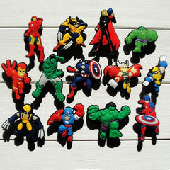 Mickey Avengers shoe charms accessories for kids 12-24pcs/lot