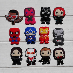 Mickey Avengers shoe charms accessories for kids 12-24pcs/lot