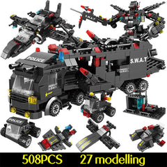 715pcs City Police Station Building Blocks