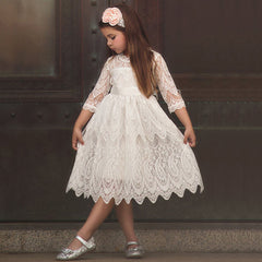 Full Sleeve Reindeer Snowflake  Dress