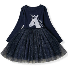 Full Sleeve Reindeer Snowflake  Dress