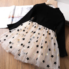 Full Sleeve Reindeer Snowflake  Dress
