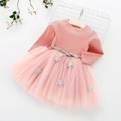 Full Sleeve Reindeer Snowflake  Dress