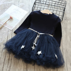Full Sleeve Reindeer Snowflake  Dress
