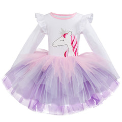Full Sleeve Reindeer Snowflake  Dress