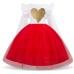 Full Sleeve Reindeer Snowflake  Dress