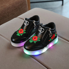 Flower LED Children Shoes for Girls