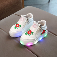 Flower LED Children Shoes for Girls