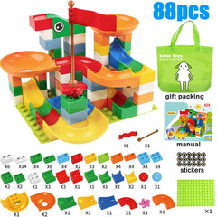 Big Mega Size Marble Race Run Maze Ball Track Compatible with Lego Duplo