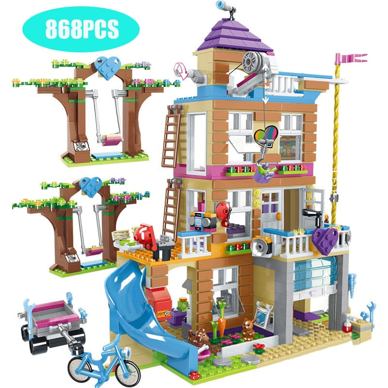 868pcs  Friendship House Stacking Bricks Compatible Legoinglys