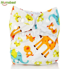 Pocket Cartoons Animal Adjustable  Reusable h Diapers Fit for 0-2years 3-15kg