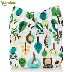 Pocket Cartoons Animal Adjustable  Reusable h Diapers Fit for 0-2years 3-15kg