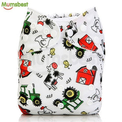 Pocket Cartoons Animal Adjustable  Reusable h Diapers Fit for 0-2years 3-15kg