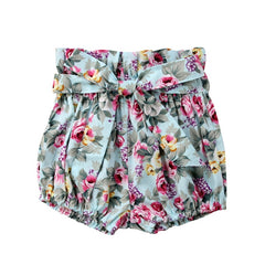 High Waist Floral Shorts