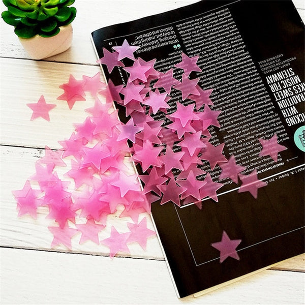 50pcs/bag 3cm Glow in the Dark Star Toys